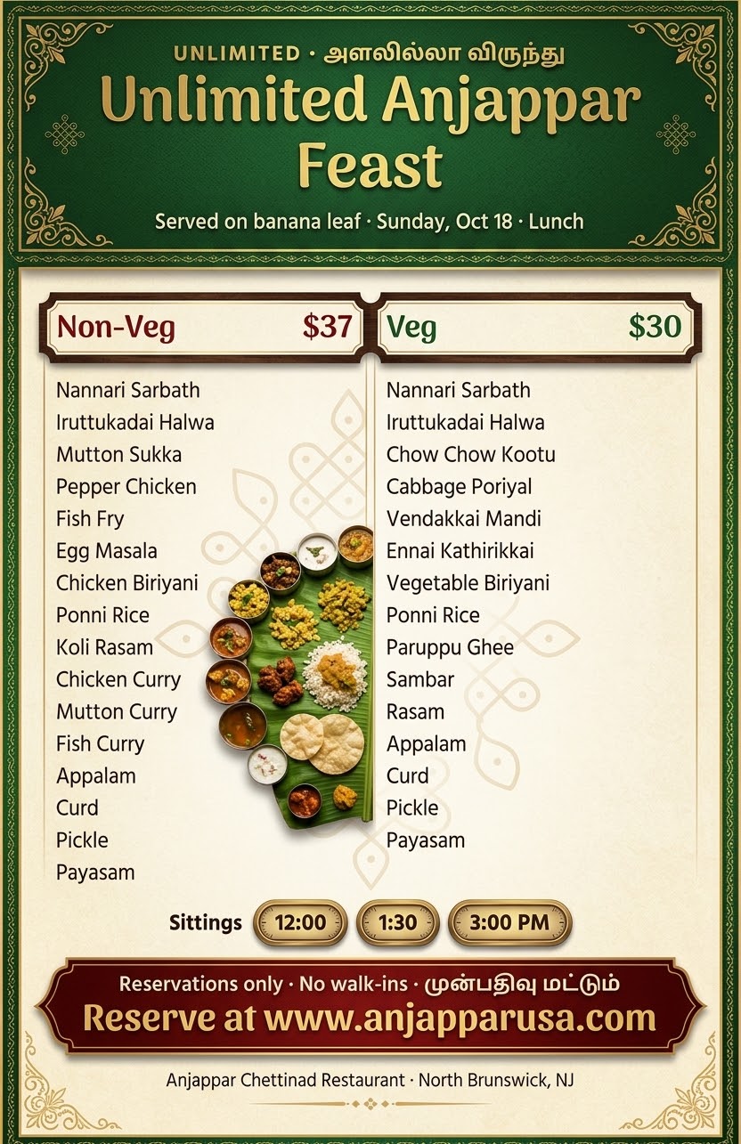 Banana Leaf Feast - Oct 18th
